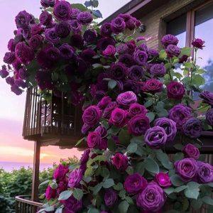 Роза Плетистая Плум Пэшн купить по цене от 610р. в интернет-магазине «Посадика» с доставкой почтой в в Яровоее и по всей России – [изображение №1].